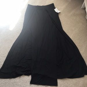 Skirt with thigh high slits